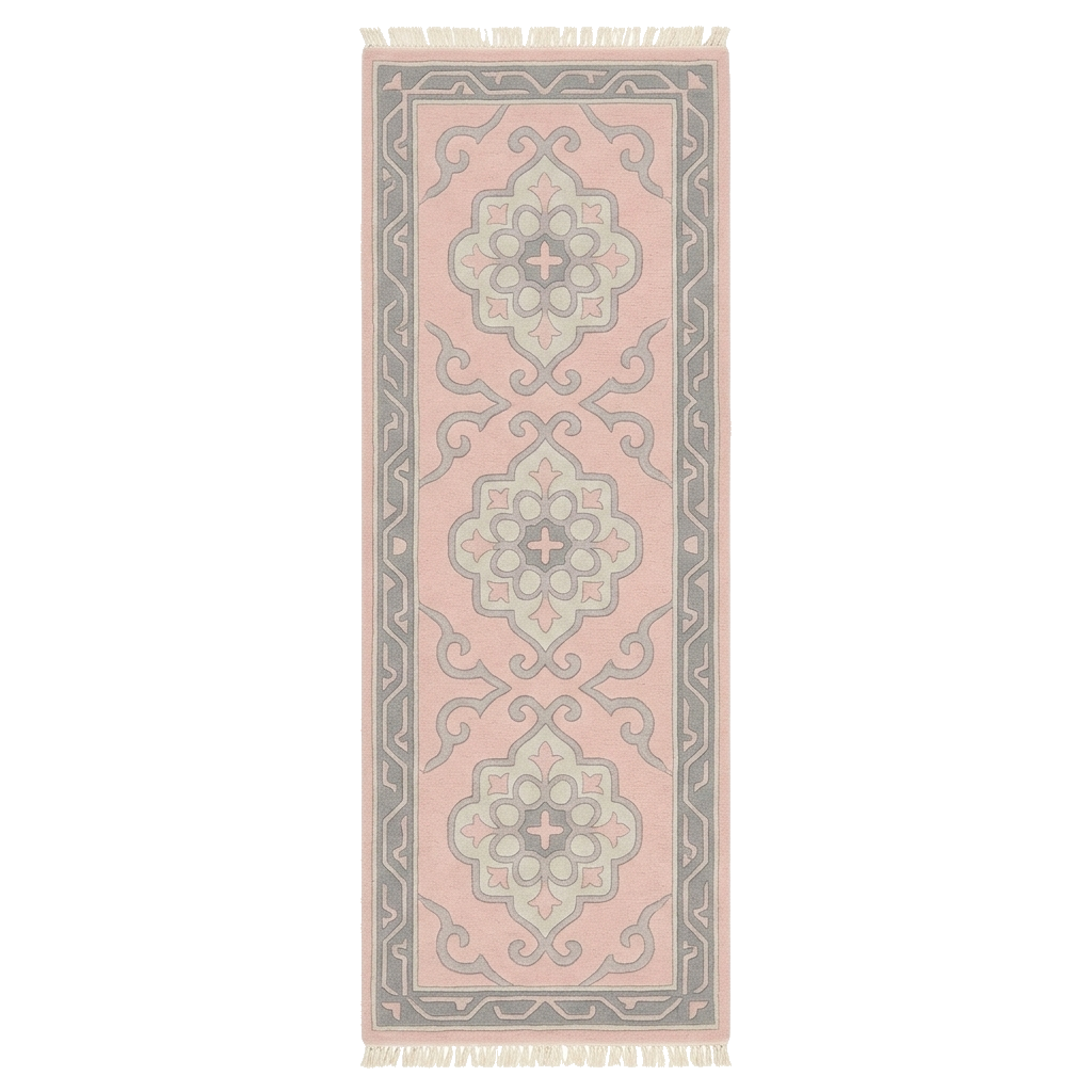 Ethereal Petal Hand Knotted Runner Rug