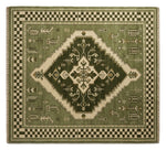 Evergreen Checkmate Hand Knotted Rug shown flat on a white background