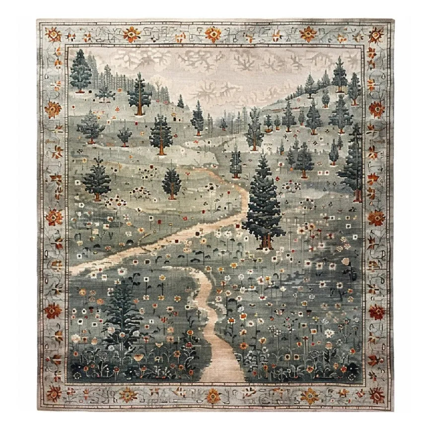 Evergreen Elegance Hand Tufted Rug