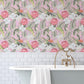 Exotic Pink Flowers Botanical Removable Wallpaper 