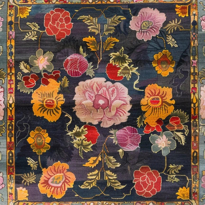 Exotic Flower Hand Tufted Rug