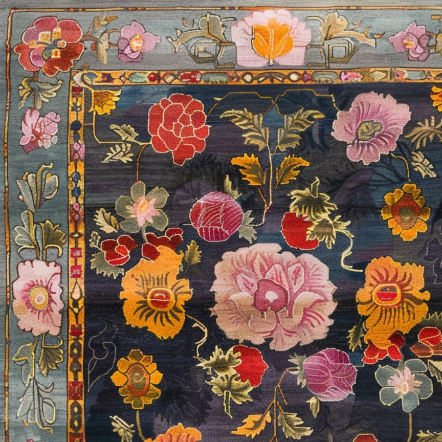 Exotic Flower Hand Tufted Rug