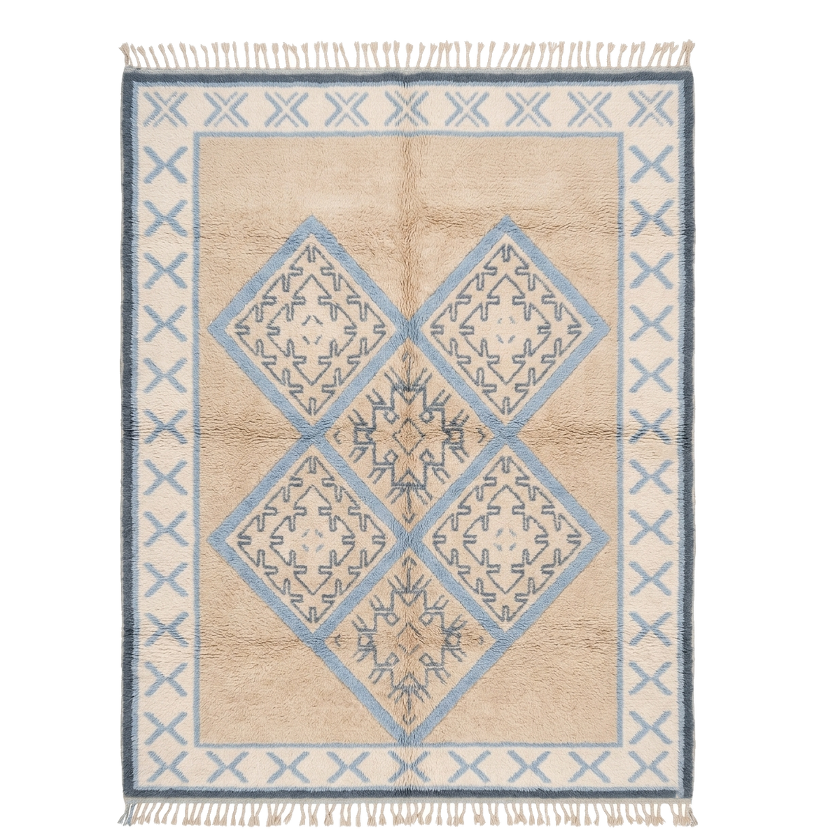 Faded Mosaic Moroccan Shag Rug