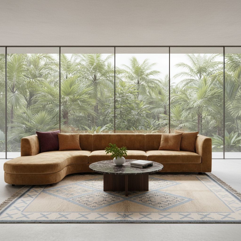 Faded Mosaic Moroccan Shag Rug