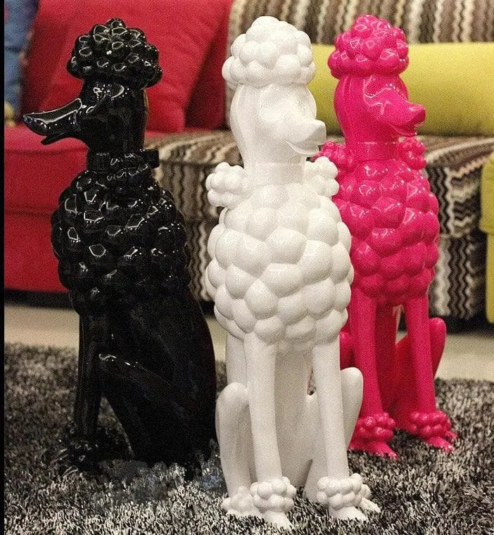 Fancy Poodle Dog Figurine