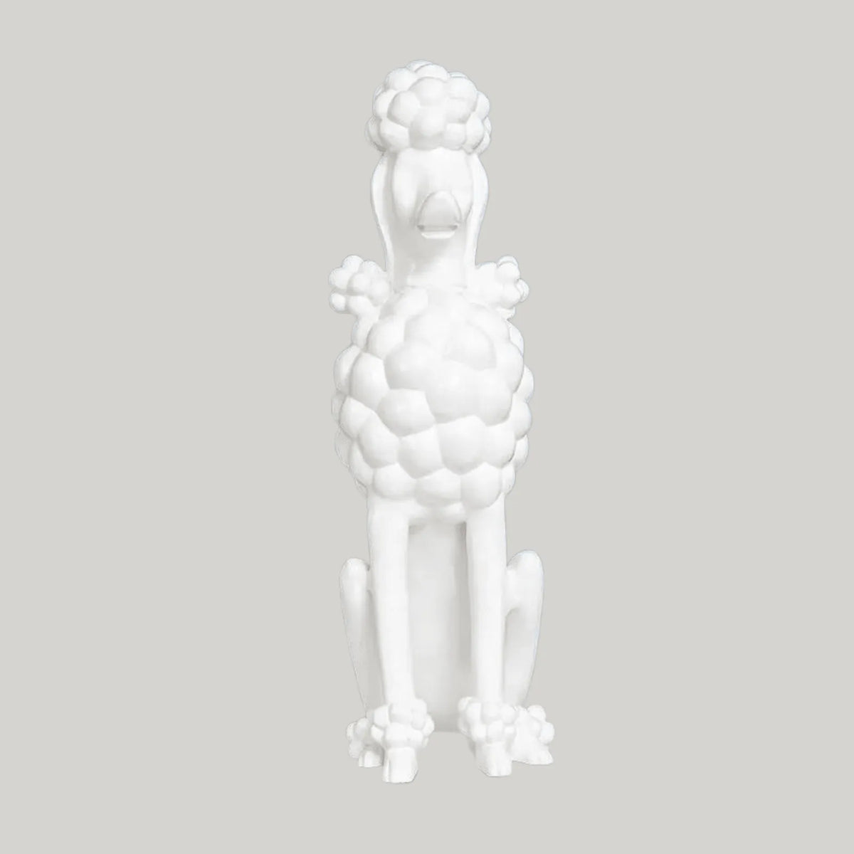 Fancy Poodle Dog Figurine White