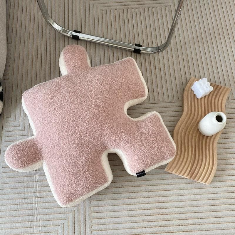 Faux Wool Puzzle Block Shaped Seat Cushion Pillow Faux Wool Puzzle Block Shaped Seat Cushion Pillow Faux Wool Puzzle Block Shaped Seat Cushion Pillow 