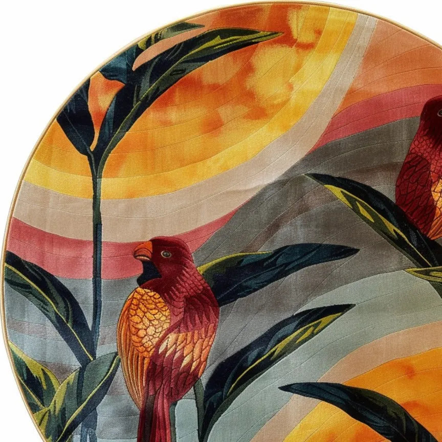 Feathered Serenity Hand Tufted Round Rug