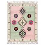 Floral Medallion Moroccan Shag Rug