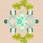 Floral Monstera Staffordshire Hand Tufted Rug - Champagne Glory