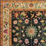 This exquisite Floral Heritage Wool Hand Knotted Area Rug features an intricate Persian design with vibrant floral patterns, perfect for adding elegance to any living room or dining room setting. The square area rug showcases a harmonious blend of colors, making it an ideal dining table rug that complements classic and contemporary interiors alike.