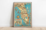 Florida Map Print| Fine Art Prints