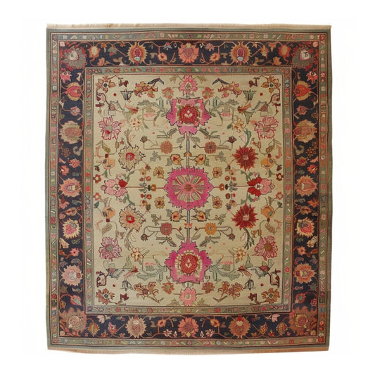 Flower Enchantment Hand Knotted Area Rug