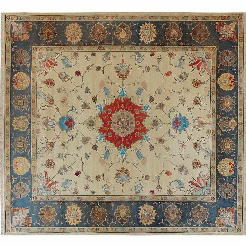 Flowering Oasis Hand Knotted Area Rug