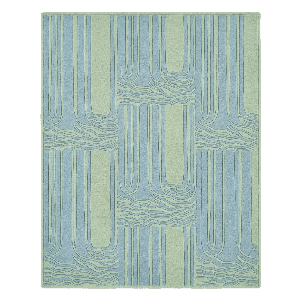 Fluid Forest Hand Tufted Rug
