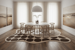 Fluid Shape Polka Sunburst Hand Tufted Rug - MAIA HOMES