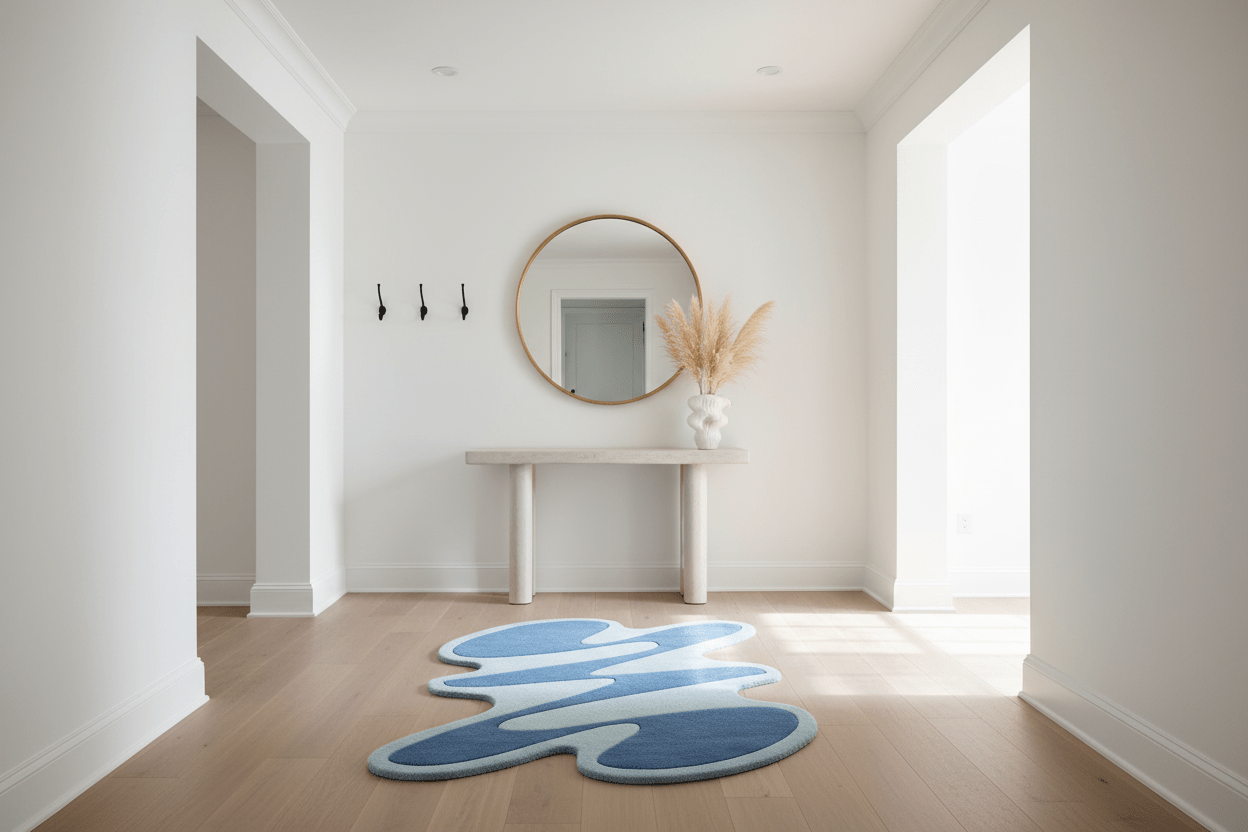 Fluid Stroke Pattern Hand Tufted Rug - MAIA HOMES