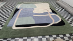 Fluid Shape Mood Hand Tufted Rug
