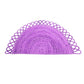 Folding Border Half Circle Accent Jute Rug - Purple