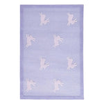 For the Love of Rabbits Hand Tufted Wool Rug - Purple