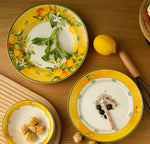 For the Love of Lemon Tableware is a vibrant and cheerful collection inspired by the sunny zest of lemons. This tableware set brings a refreshing touch of nature to your dining experience, blending functionality with style. The designs typically feature lemon motifs, bright yellow hues, and lush green accents, evoking a sense of summer and freshness