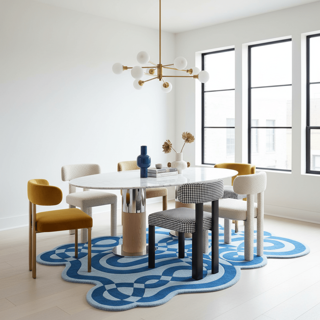 Form Meets Fluidity Hand Tufted Rug - MAIA HOMES