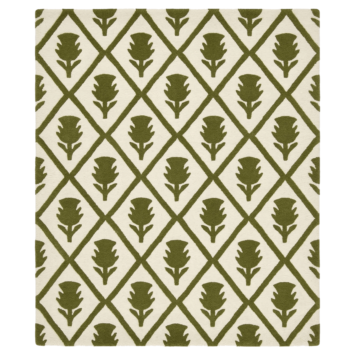 Frame Floral Inlay Hand Tufted Rug - MAIA HOMES