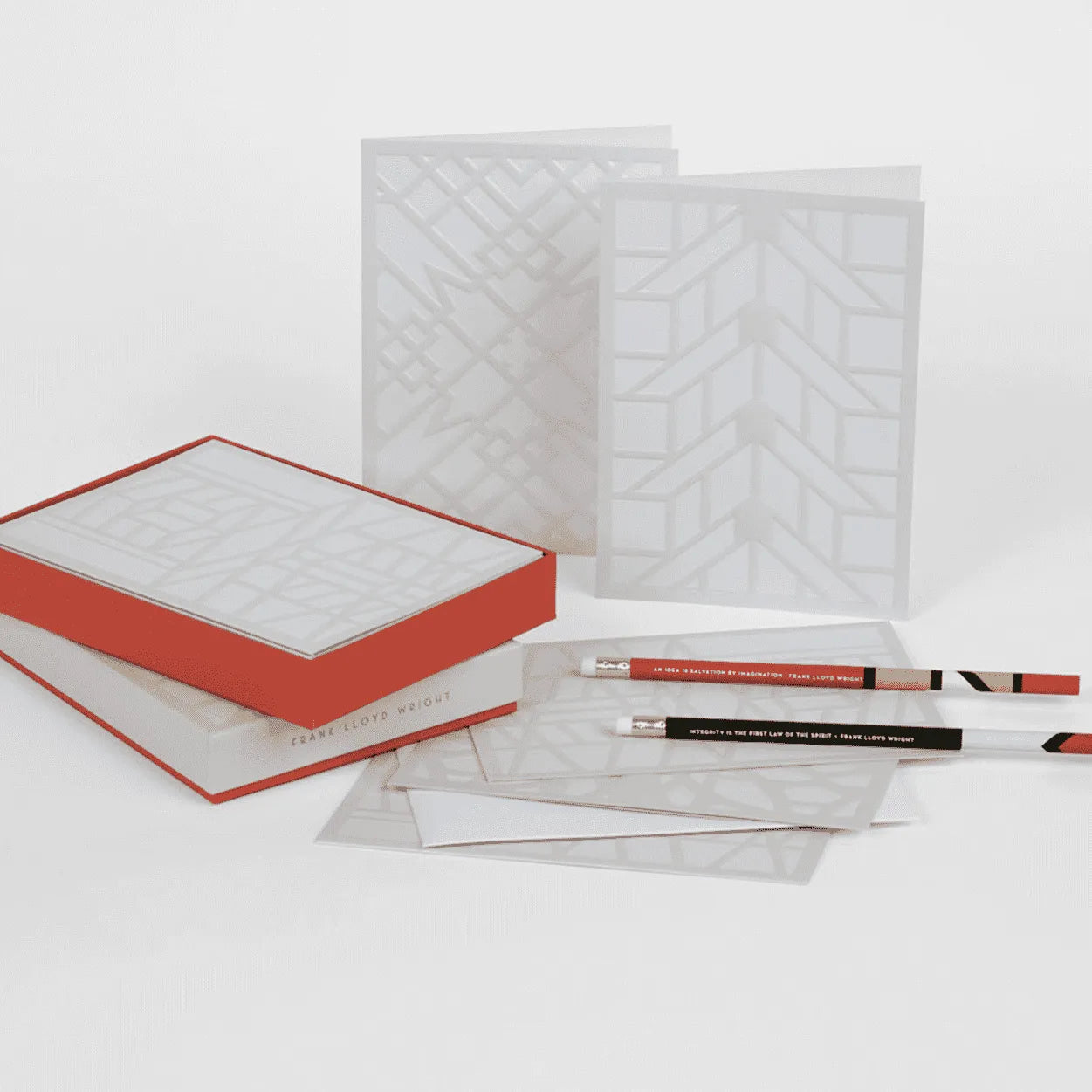 Frank Lloyd Wright Designs Embossed Notecards 