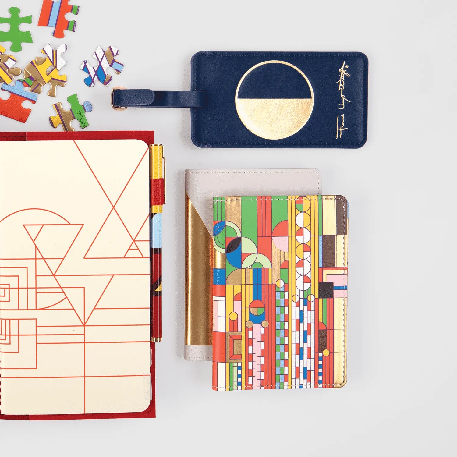 Frank Lloyd Wright Geometry Passport Holder