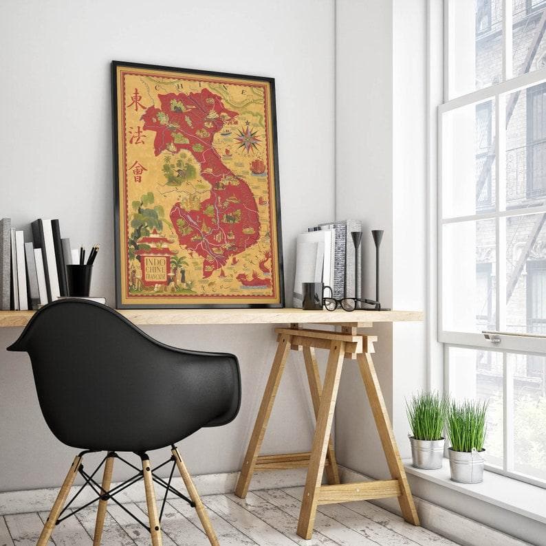 French indochina Map Print Southeast Asia Wall Map French indochina Map Print Southeast Asia Wall Map French indochina Map Print Southeast Asia Wall Map 