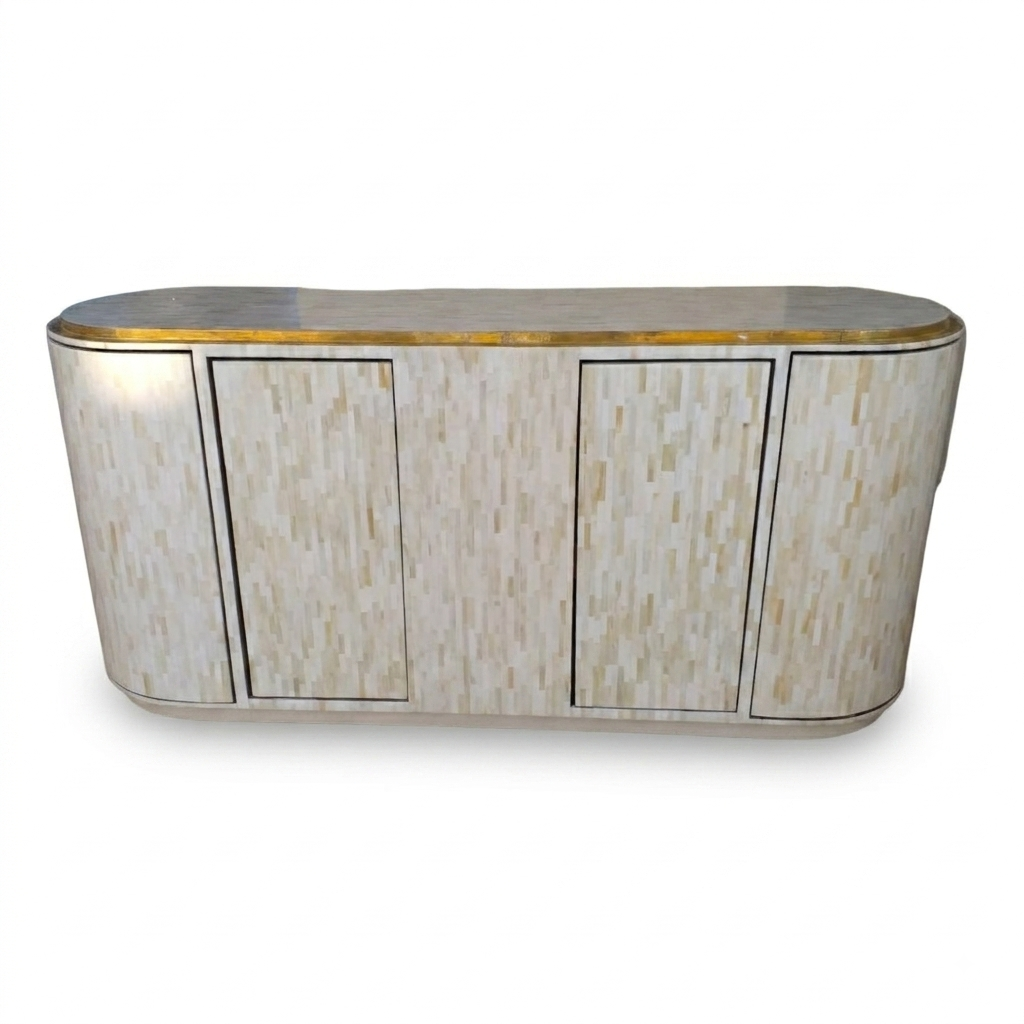 Full Bone Inlay Sideboard – White