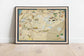 Gedera Israel Map Poster Print Wall Art 