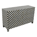 Checkerboard Bone Inlay 7-Drawer Dresser – Black