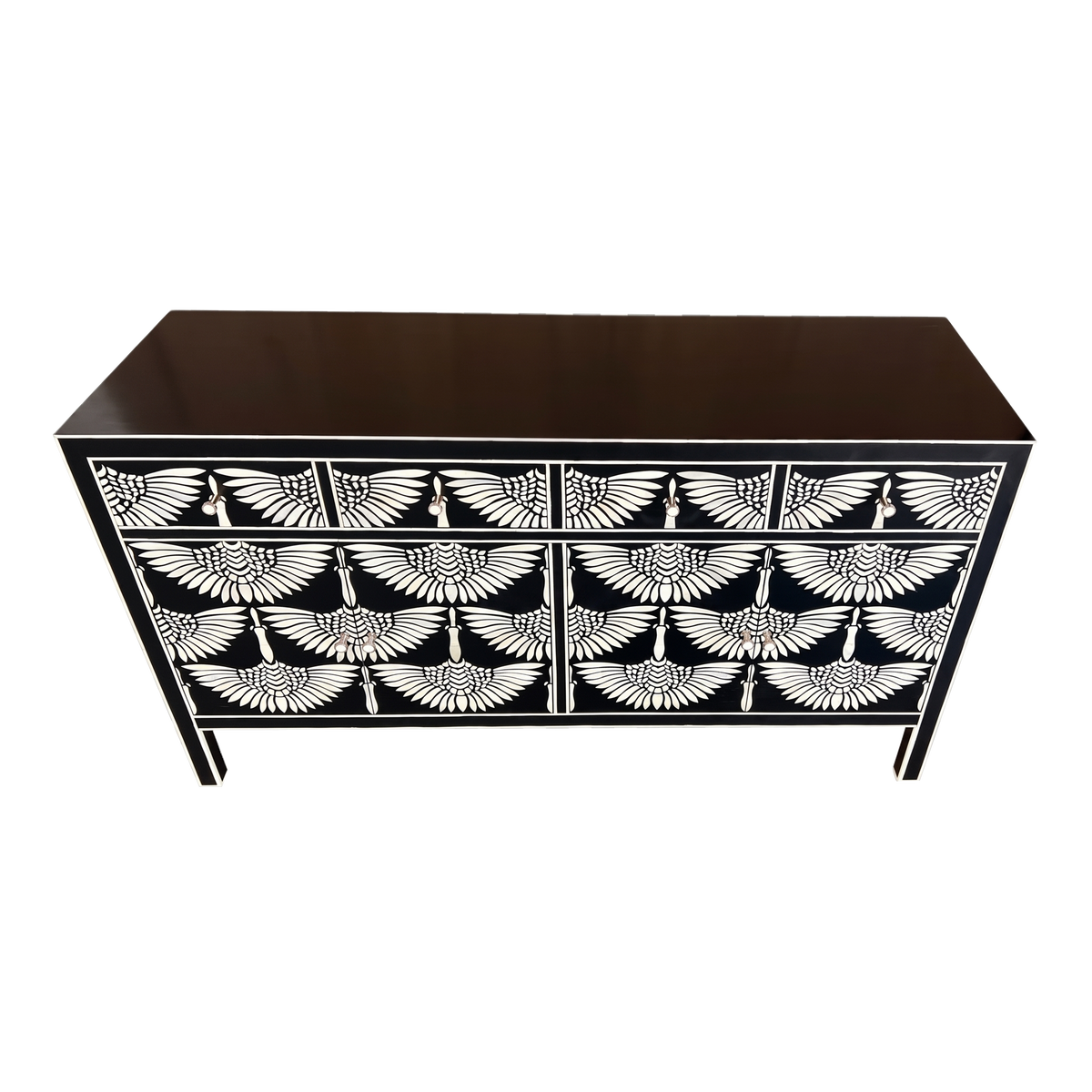 Swan Bone Inlay Sideboard – Black