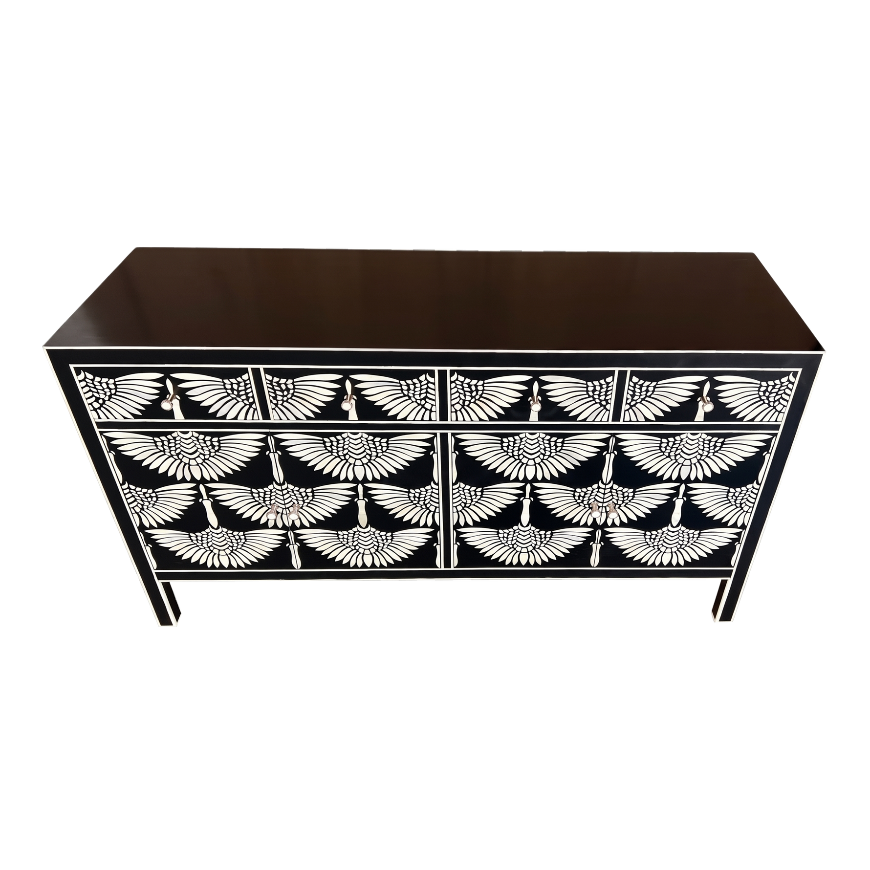 Swan Bone Inlay Sideboard – Black