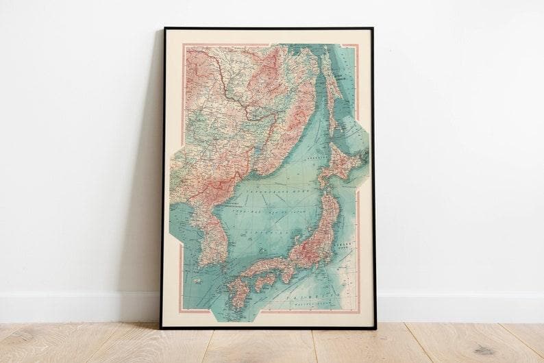 Geographical Map of Korea and Japan Geographical Map of Korea and Japan Geographical Map of Korea and Japan 