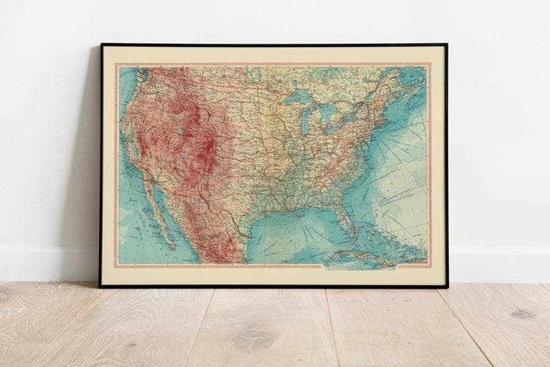 Geographical Map of New York City| Map Wall Decor Geographical Map of New York City| Map Wall Decor Geographical Map of United States| Map Wall Decor 