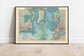 Geographical Map of North Atlantic| Map Wall Decor 