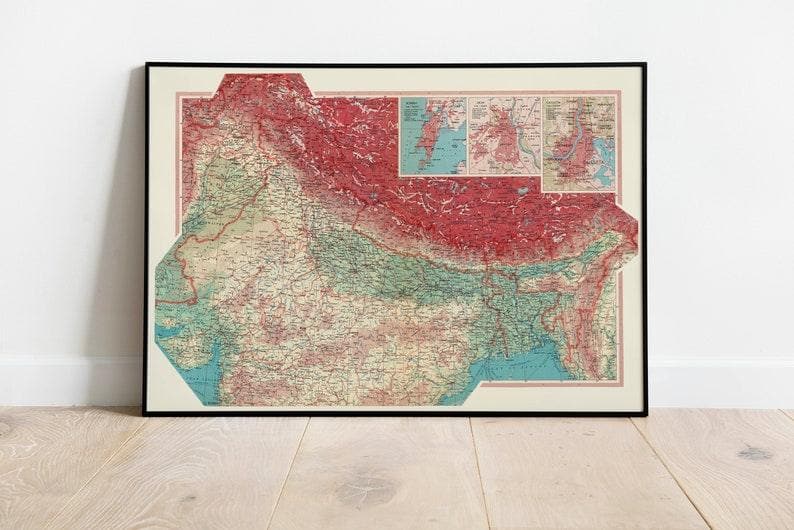 Geographical Map of Northern India| Map Wall Decor Geographical Map of Northern India| Map Wall Decor Geographical Map of Northern India| Map Wall Decor 
