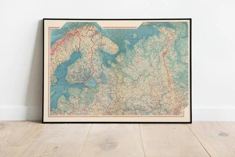 Geographical Map of USSR in Europe| Soviet Russia