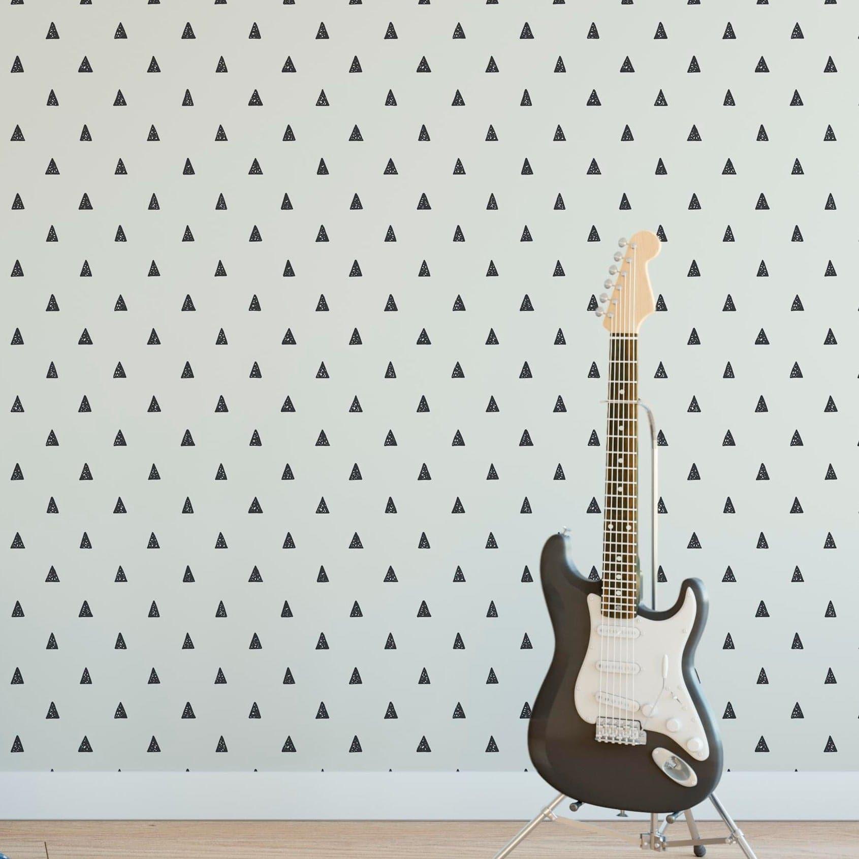 Minimalist Black Triangle Doodle Removable Wallpaper