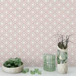 Geometric Floral Art Deco Removable Wallpaper