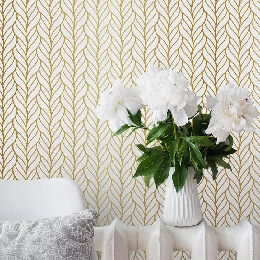 Art deco Golden Retro Braids Removable Wallpaper