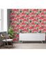 Geometric Tropical Pink Flamingo Removable Wallpaper