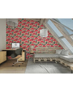 Geometric Tropical Pink Flamingo Removable Wallpaper