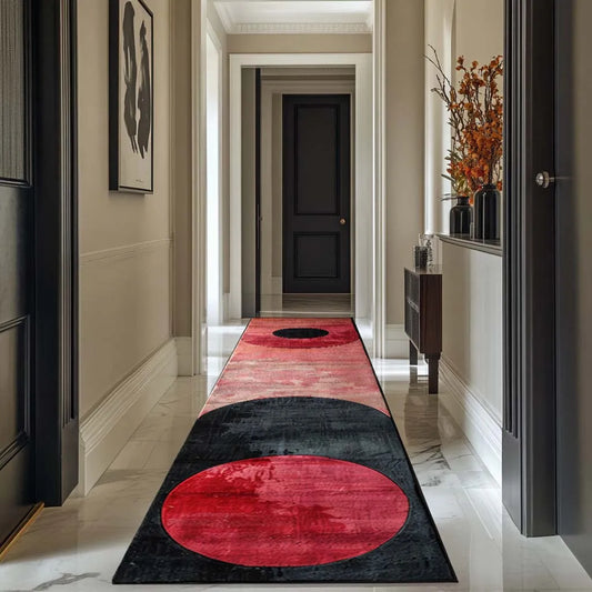 Geometric Fusion Hand Tufted Wool Runner Rug