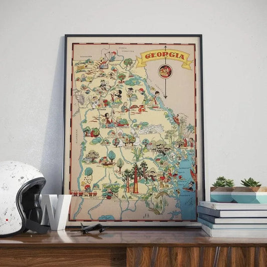 Georgia Map Print| Art History