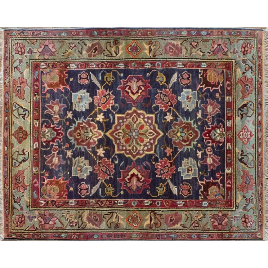 Gilded Petal Essence Hand Knotted Area Rug