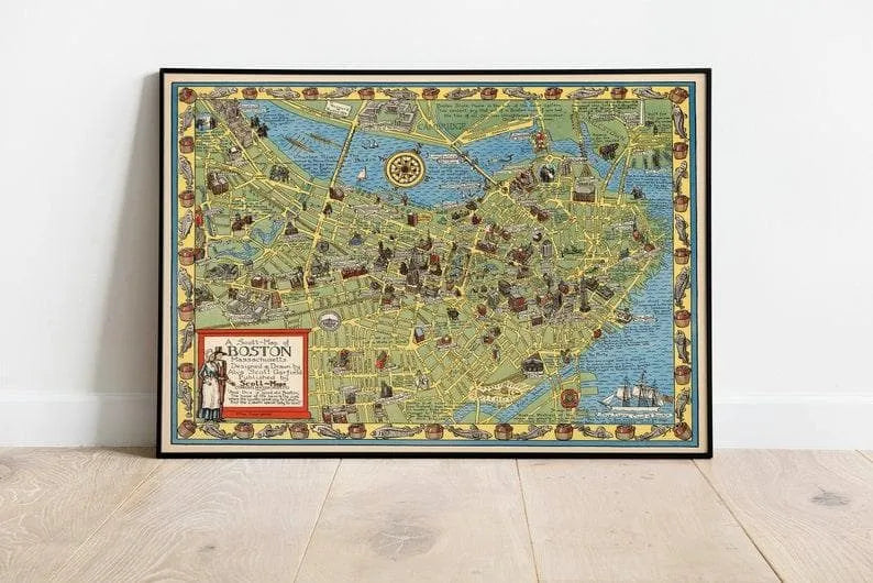 Boston Map Print| Art History