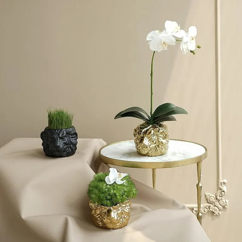 Glamor Lion Head Planter